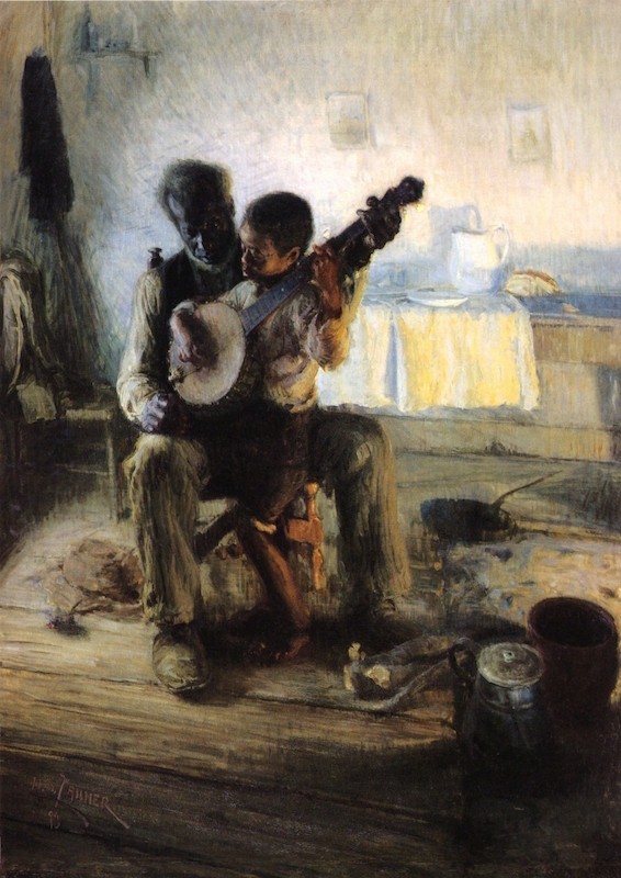 The Banjo Lesson, 1893. Peinture d'Henry Ossawa Tanner - Painting by Henry Ossawa Tanner.